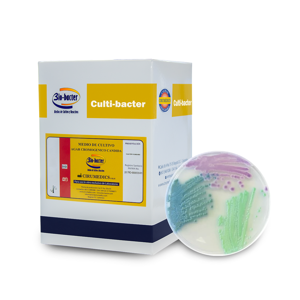 Agar cromogénico Candida Bio-Bacter | Cirumedics