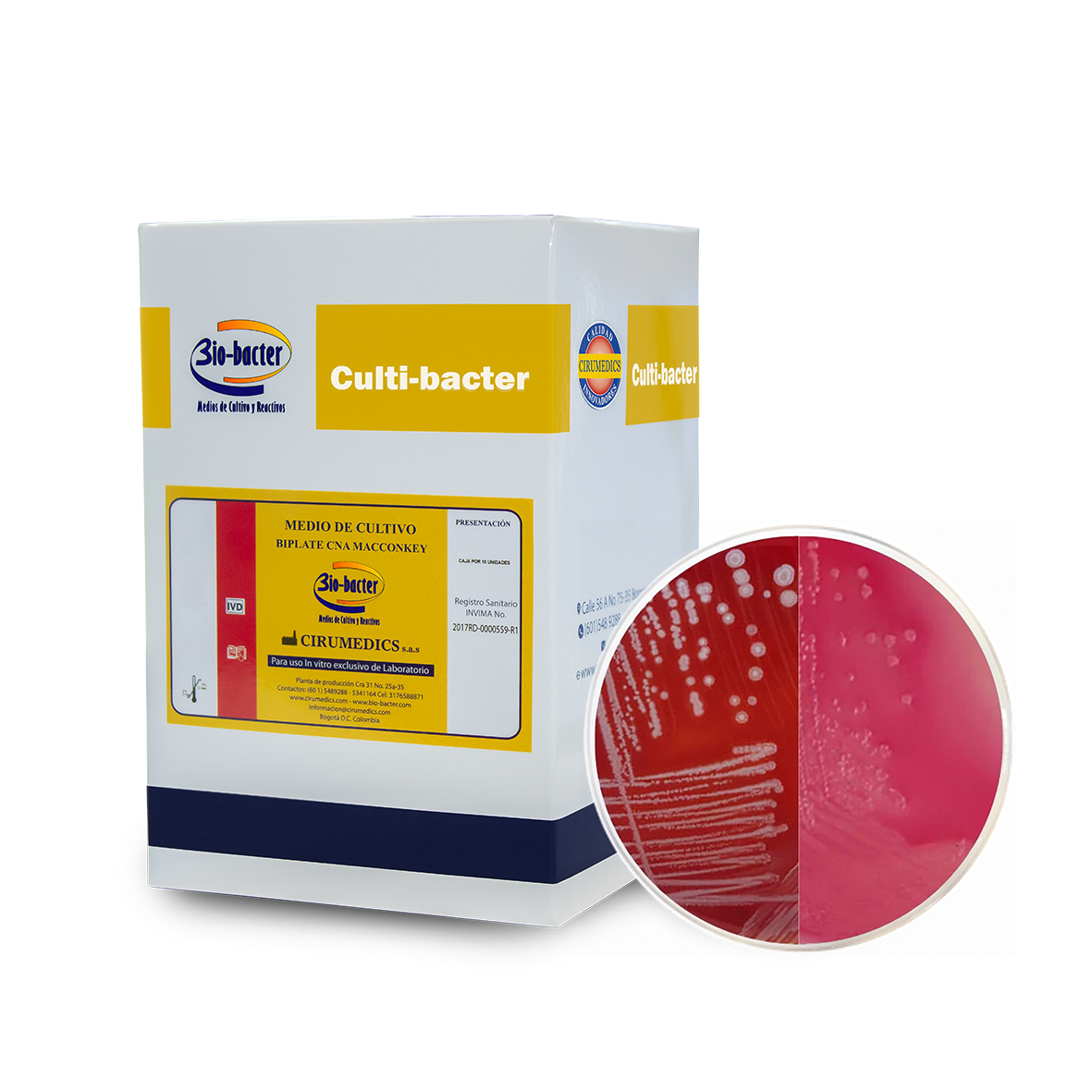 BiPlate CNA MacConkey Bio-Bacter Cirumedics