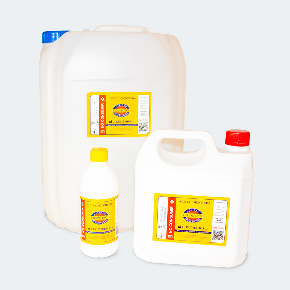 agua desionizada laboratorio Cirumedics