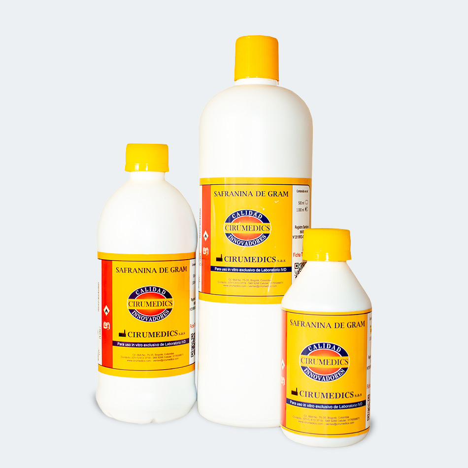 safranina de gram laboratorio