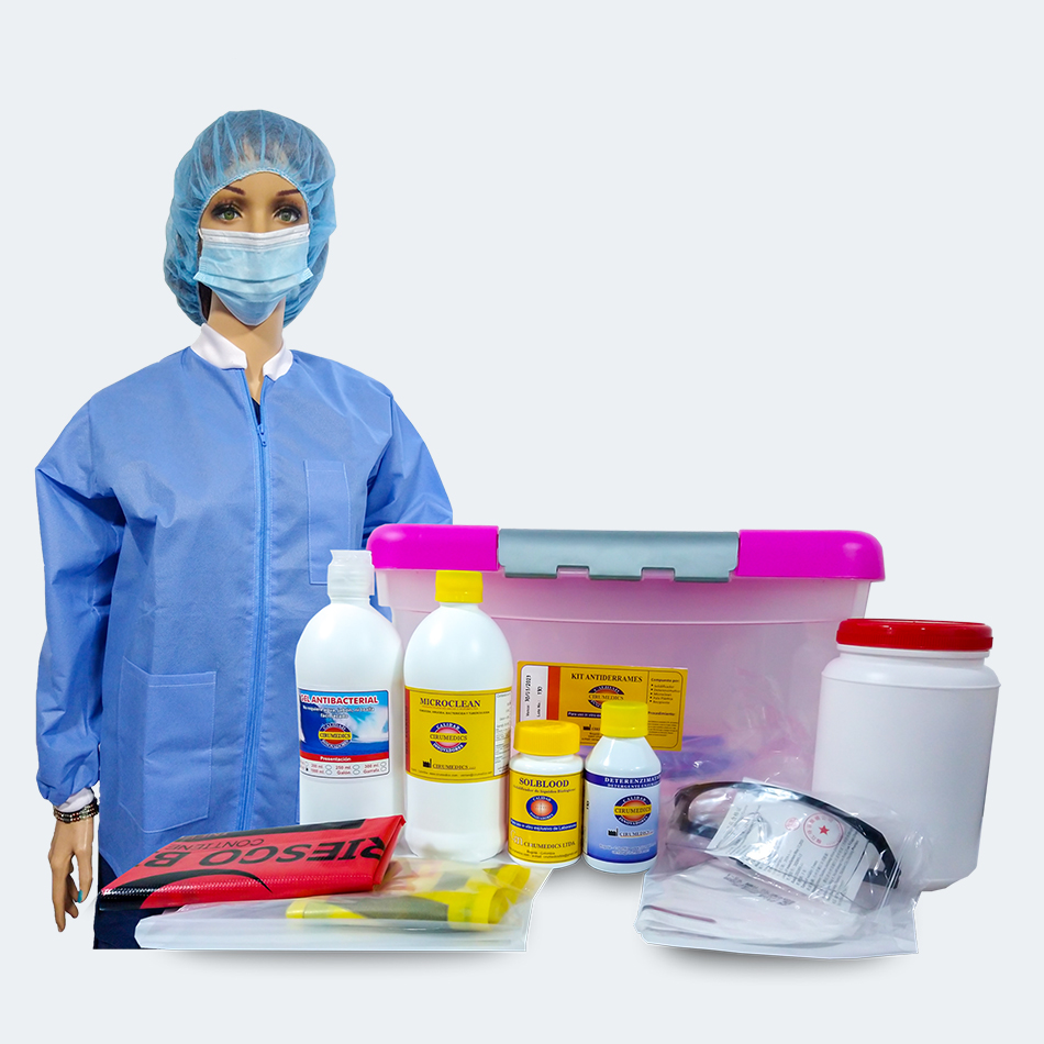 kit antiderrames laboratorio
