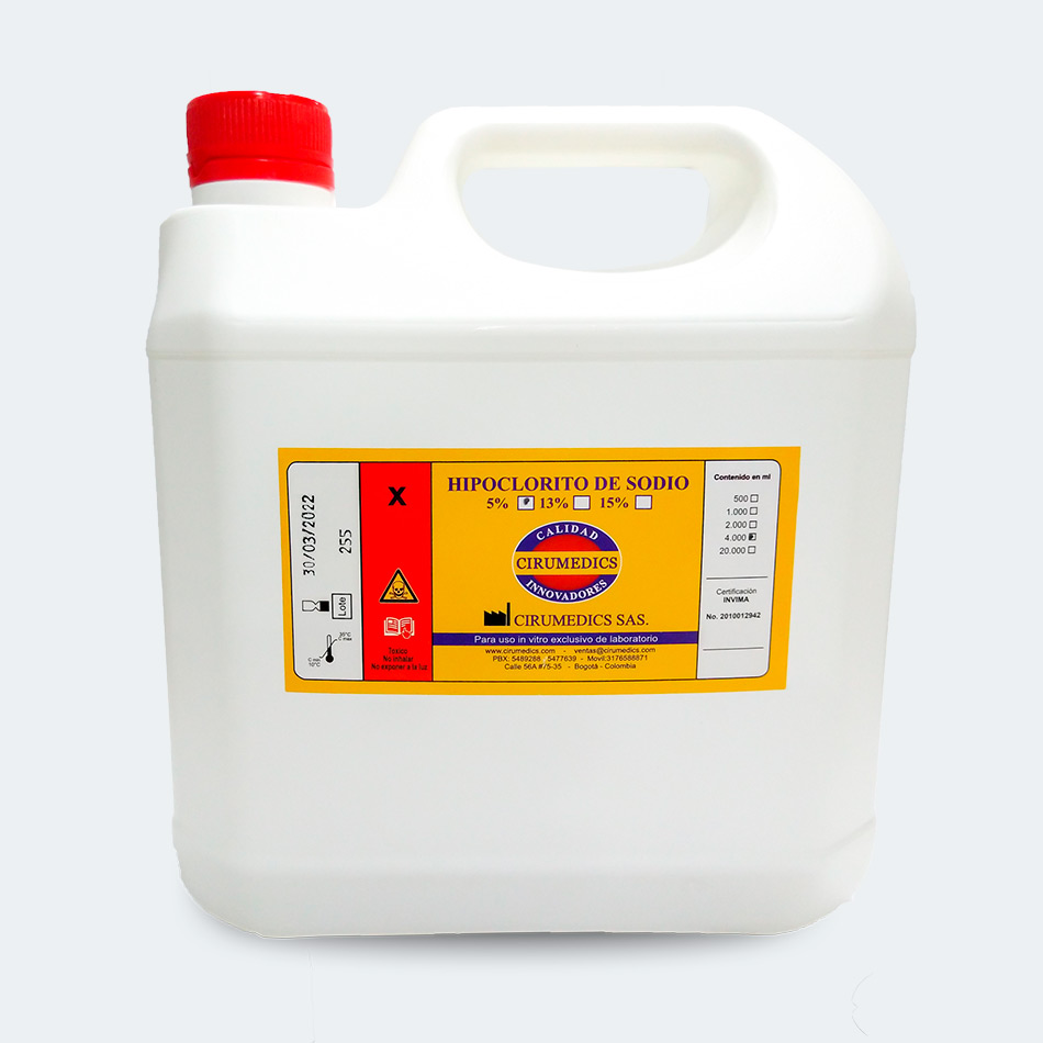 hipoclorito de sodio laboratorio Cirumedics