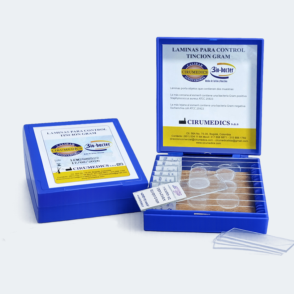 laminas control tincion gram laboratorio